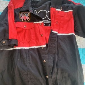 Mens Red and Black Coogi Shirt